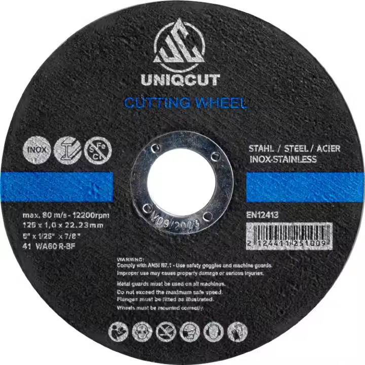 厂家批发价现货5英寸125x1.0x22.23毫米优质磨料砂轮铸铁用MPA