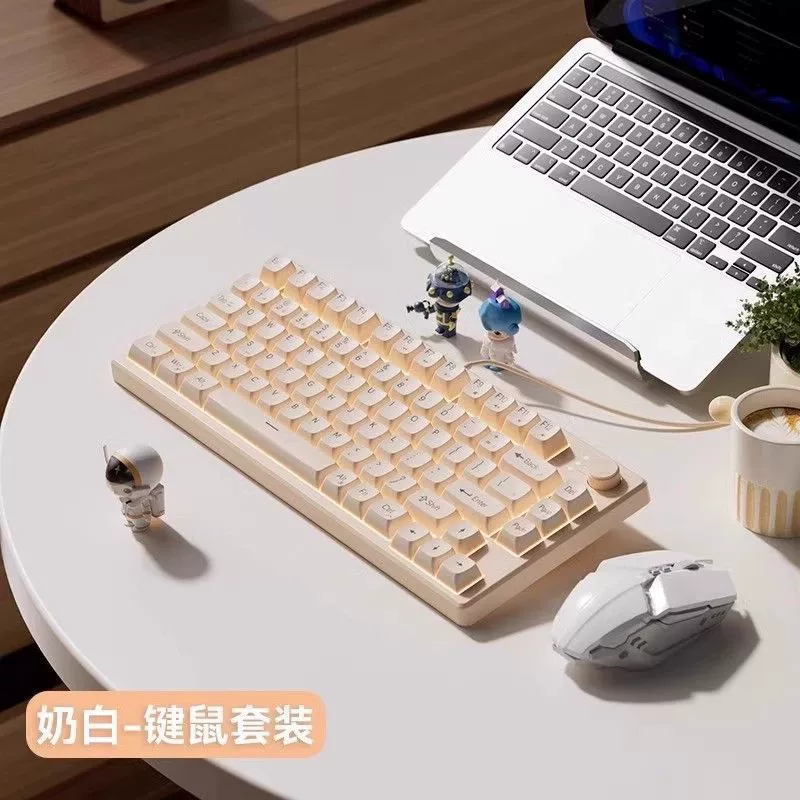 Механическая 75% игровая клавиатура, RGB-подсветка, мультимедийная ручка, тихие клавиши