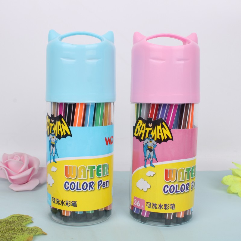 Juego de rotuladores de acuarela lavables, duraderos, de gran capacidad, para estudiantes de jardín de infantes, para pintar, con diseño de dibujos animados, para niños.