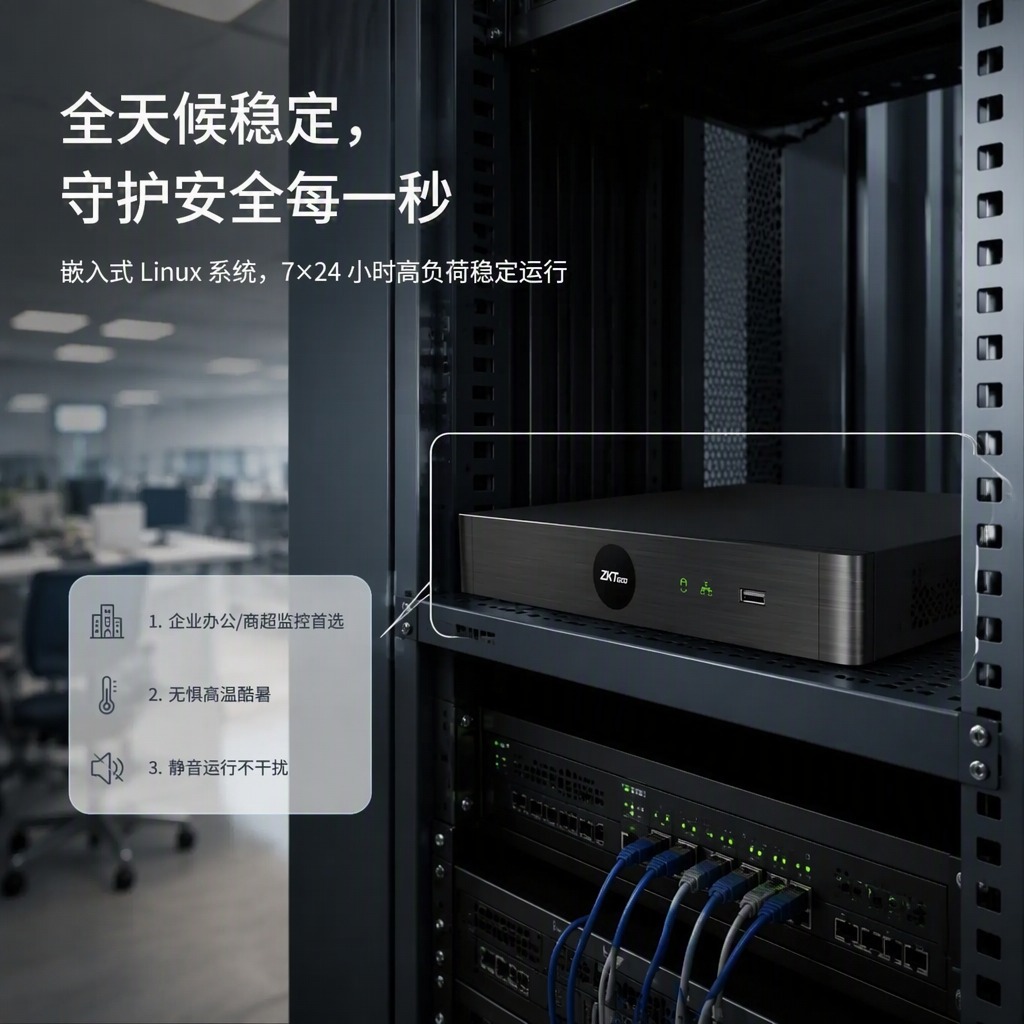 4K NVR 16-channel surveillance recorder, 8MP camera support, dual drive bays