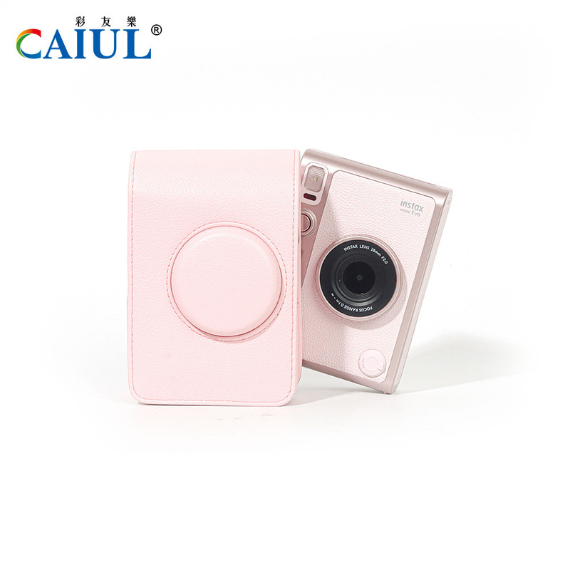 Suitable for Polaroid Mini Evo Pink Storage Leather Case Pu Leather Camera Protection Bag Digital Photography Bag