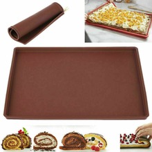 硅胶蛋糕卷模具烤箱用食品级瑞士卷垫牛轧糖烤盘手工具烘焙不粘底