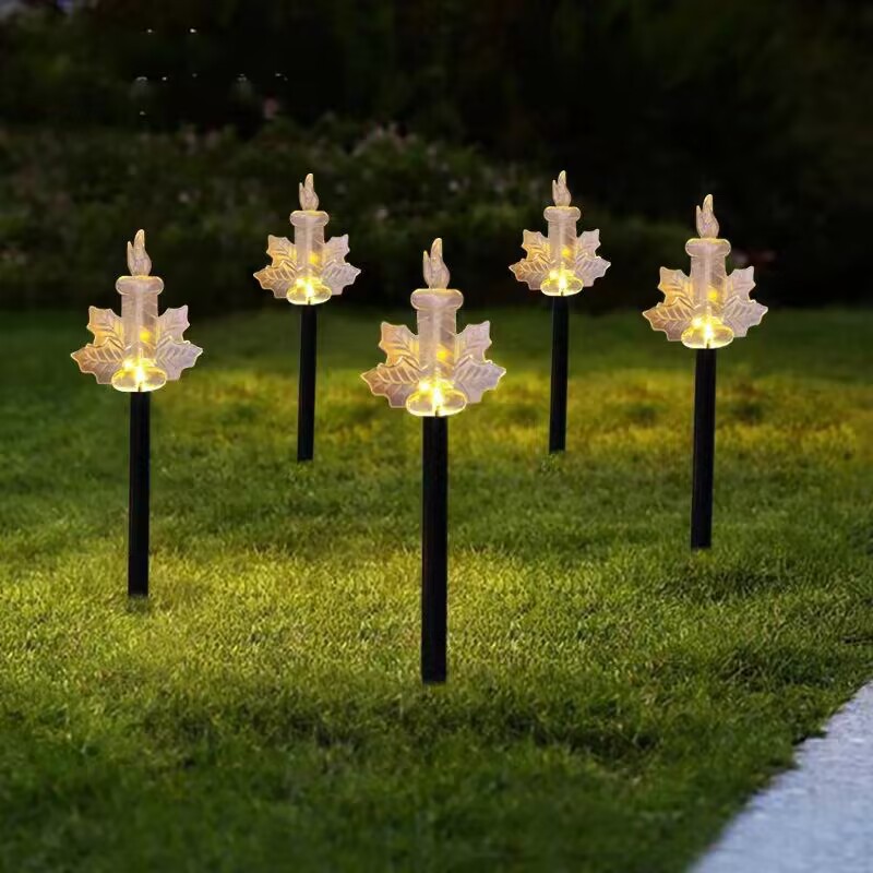 Nuevo caramelo solar tierra enchufe luz Navidad caña luz al aire libre patio decorativo luz fiesta actividad atmósfera Luz