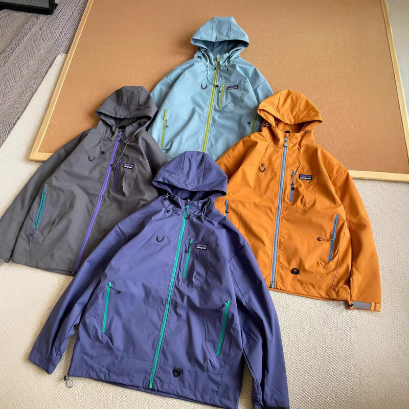 Patagonia Colorful Contrast Zipper Jacket Jacket for Men and Women, Fashionable Jacket, Mountaineering Jacket