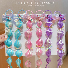 儿童假发辫发夹蝴蝶结可爱泡泡辫发卡女童不伤发编发发饰女孩头饰