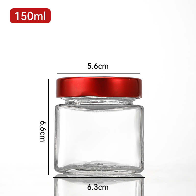 Encurtidos cuadrados de tapa alta, salsa de chile, botella de miel 180ml 280 ml, paquete malicioso, botella de vidrio, nuevo lugar