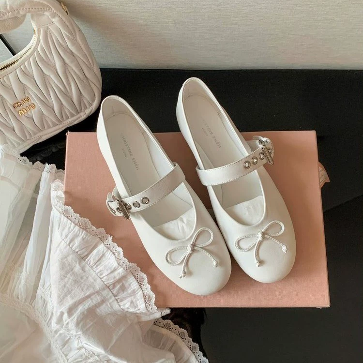 French small fragrant style shallow mouth single shoes for women 2025 spring and autumn new gentle style versatile ballet flat Mary Jane shoes