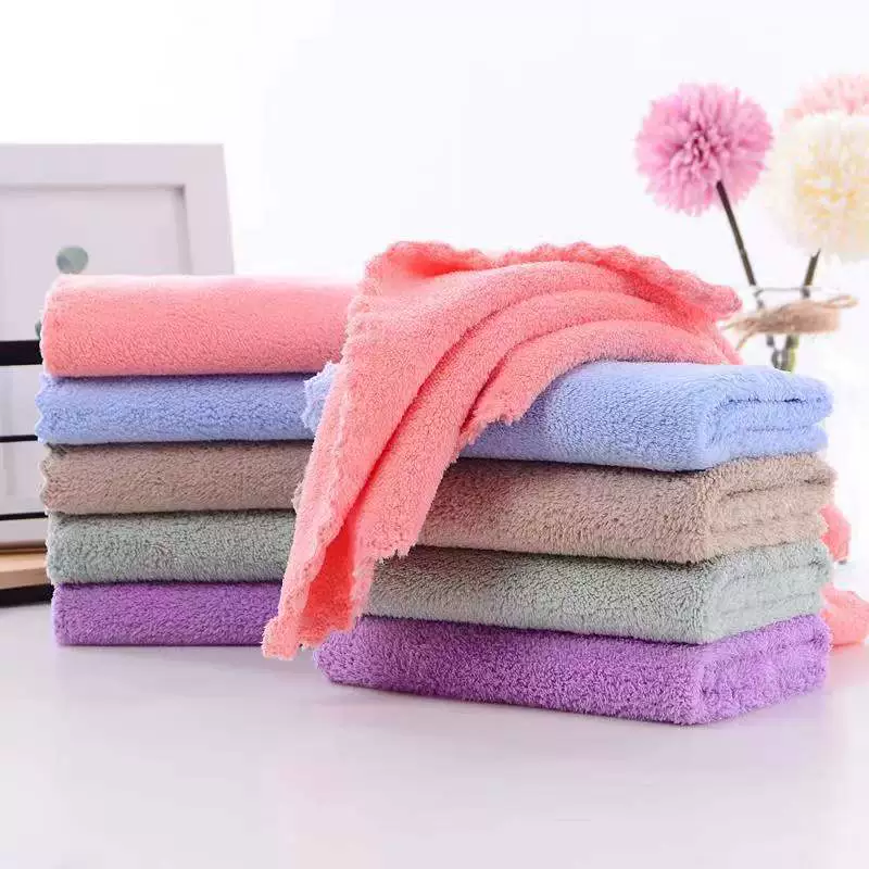 Источник производителя коралловый бархат 30*30 маленькие квадратные полотенца полотенца детский сад мыть лицо мягкие впитывающие полотенца