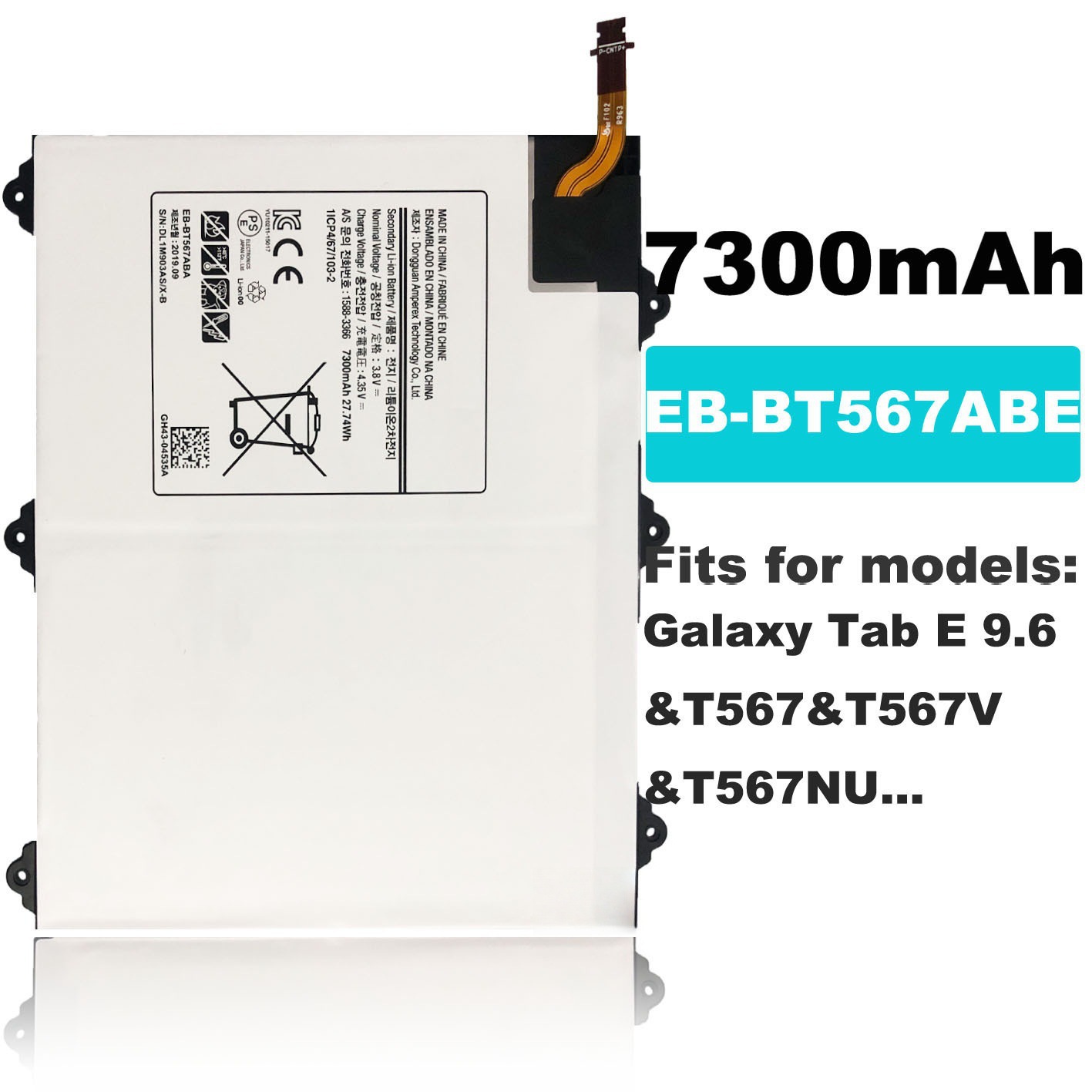 适用于三星平板GalaxyTabE9.6电池T567电池T567V电池T567NU电池