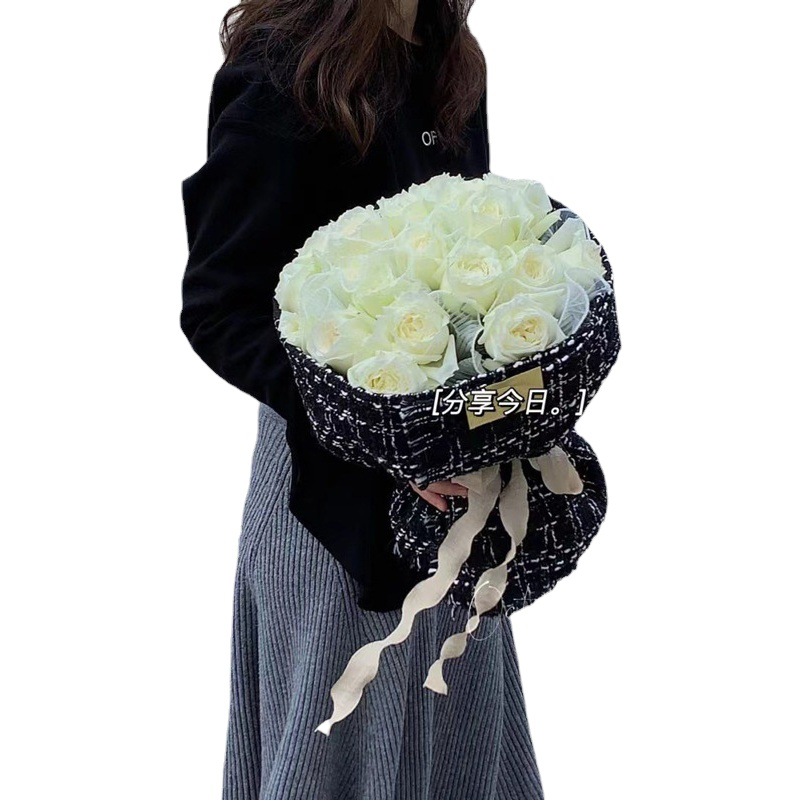 Nueva ola cinta plisada espina de pescado cinturón de hilo de oreja flor tienda de flores embalaje cinta pastel hornear cinturón de tela floral