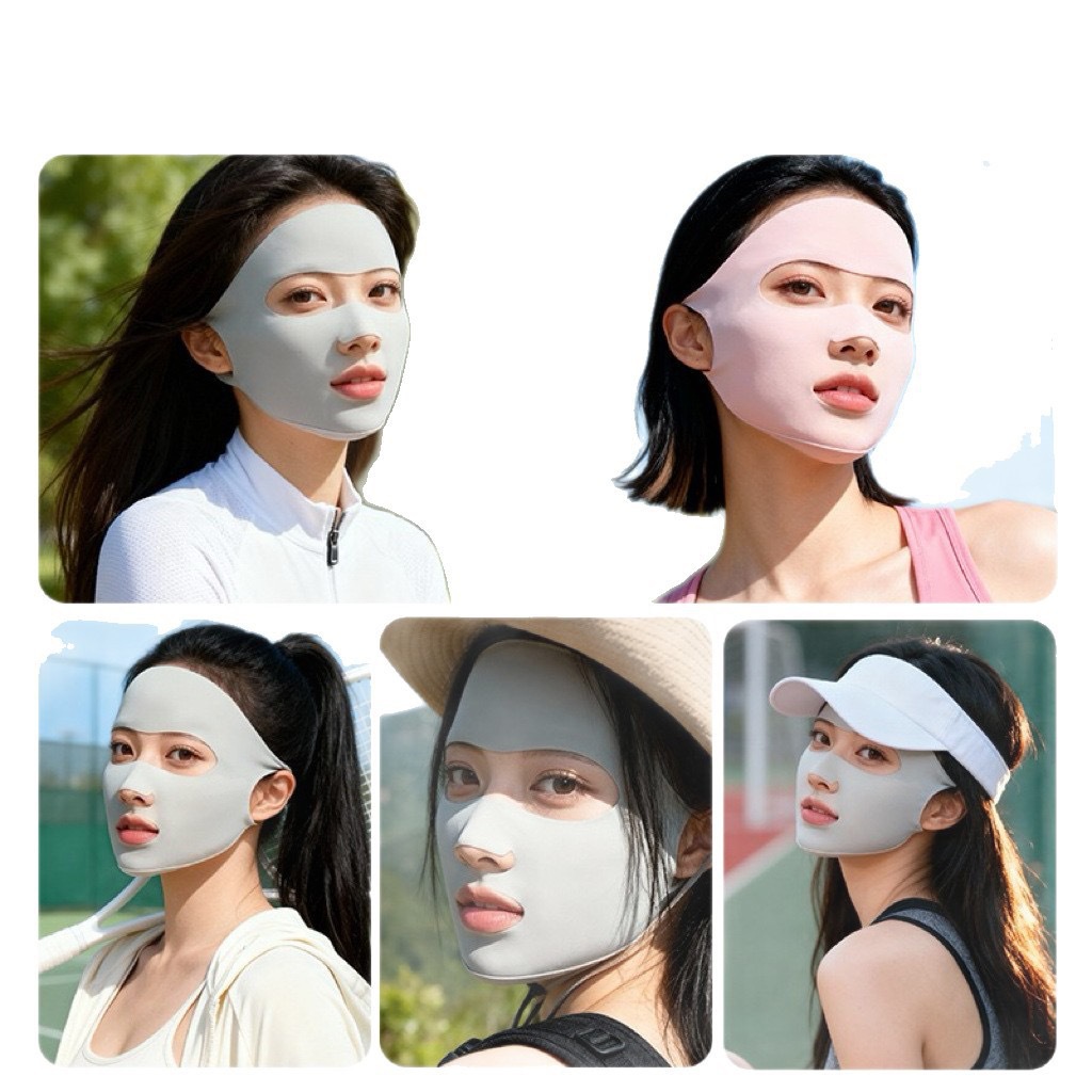 Summer New Golf Sun Protection Mask, Outdoor Sports Cycling Sunshade, Uv Breathable, Cool Feeling Ice Silk Mask