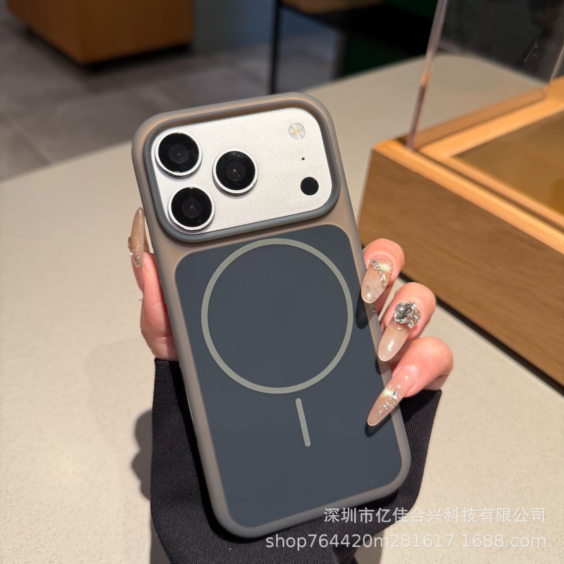 gelato gelatina anillo fino absorción magnética para Apple 17pro caso de teléfono celular iPhone13 caso de silicona líquida a prueba de caídas
