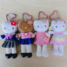 三丽鸥NIC长腿二代HelloKitty长腿Kitty毛绒挂件周边黑皮校园辣妹