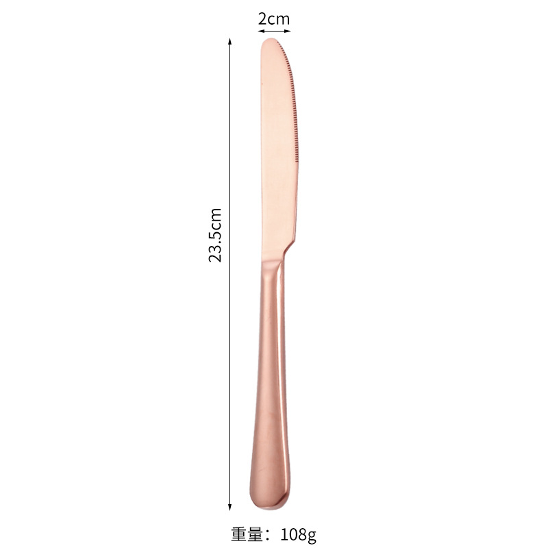 Cuchillo de oro rosa