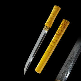 外贸高档手工金丝楠木日本刀东洋短刀居合小刀龙泉市刀剑未开刃