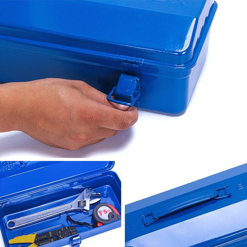 Iron Toolbox Thickened Storage Box Car Household Iron Box Auto Repair Metal Hardware Truck with Lock Maintenance small size