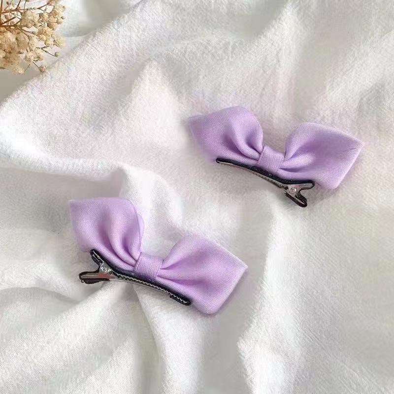 Estilo coreano arco horquilla tela tridimensional para niños plisada lindo rojo tamaño pequeño princesa encaje lado clip accesorios para el cabello