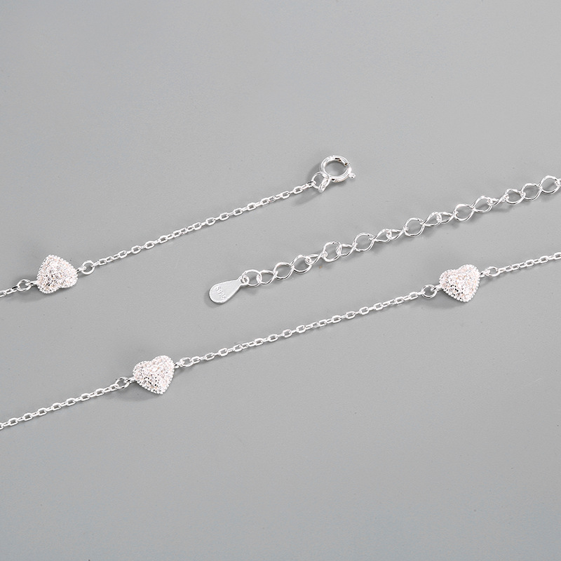 4g Weight Electroplating Gold Plating Process Heart Shape 925 Sterling Silver Basic Simple Style IG Style 925 Sterling Silver Necklace