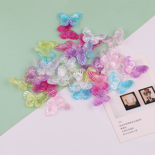Baroque Laser Transparent Emulation Resin Butterfly Acrylic DIY Accessories Phone Case Headwear