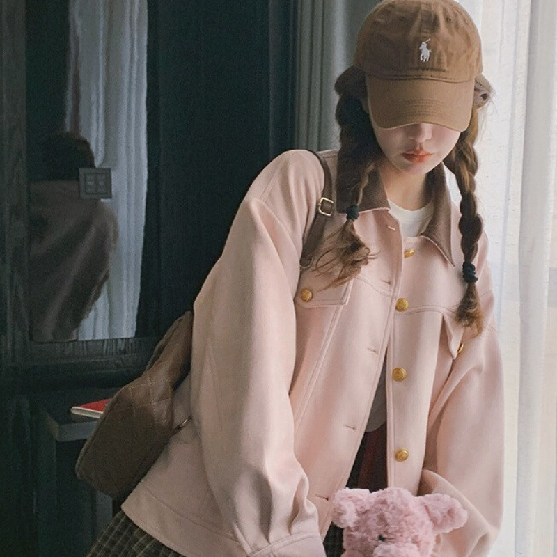 Autumn demi-season velvet fuchsia design fashionable jacket