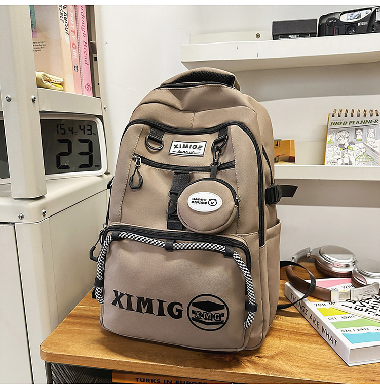 Linda chica mochila mochila mochila femenina versión coreana estrella chica de secundaria estudiante de secundaria mochila de gran capacidad y alto valor facial