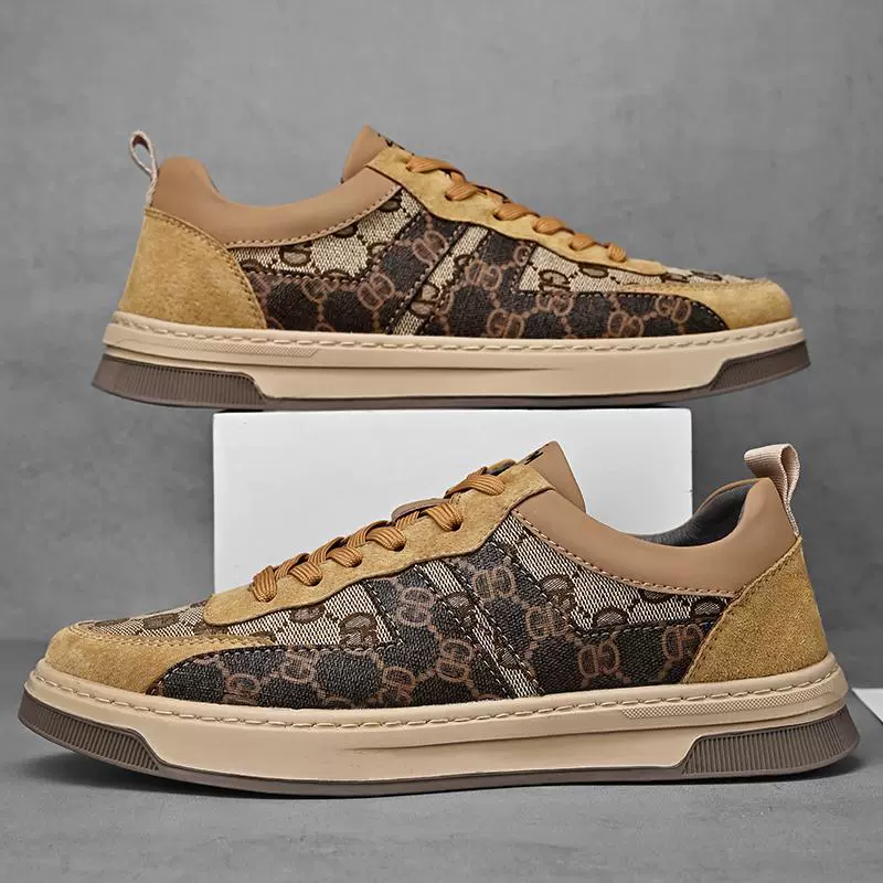 Классическая модная Персонализированная универсальная удобная модная обувь Four Seasons из натуральной кожи, мужская повседневная обувь в стиле пэчворк, мужские кроссовки