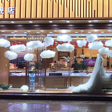 棉花雲朵裝飾掛件汽車4S店展廳布置珠寶店商場店鋪天花板吊頂