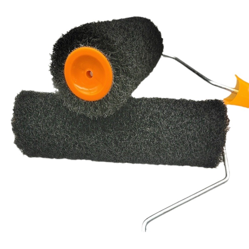 Cepillo de rodillo de masilla negra rodillo de alambre de nailon de alta elasticidad esponja textura herramienta de alimentación de masilla cepillo de rodillo
