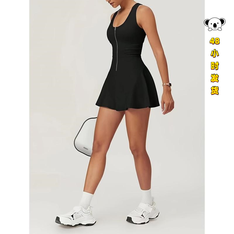 T 10958 Zipper Jumpsuit Sport Dress