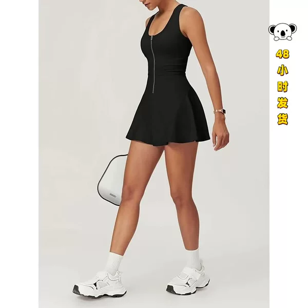 T 10958 Zipper Jumpsuit Sport Dress