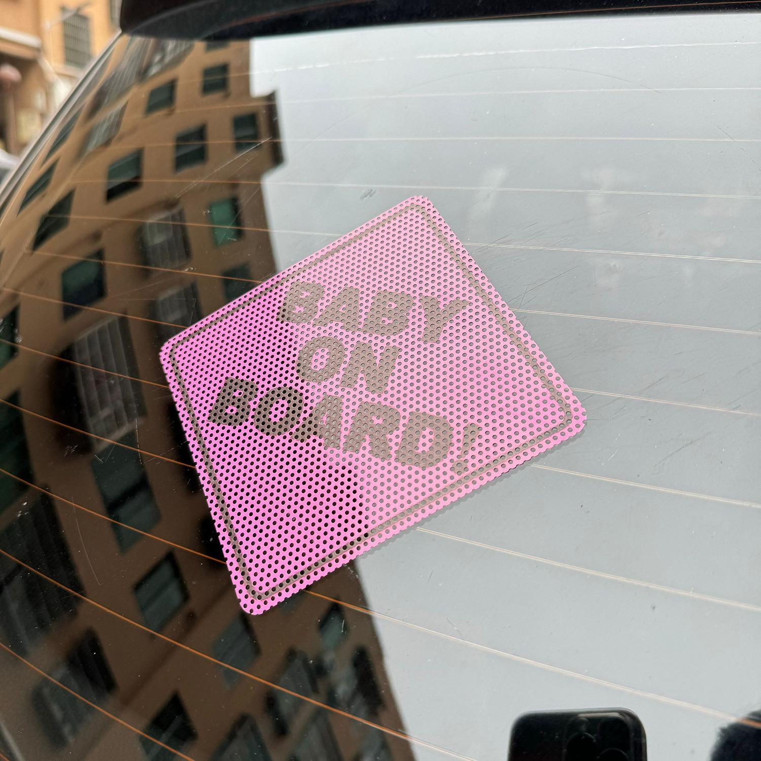 BEBÉ A BORDO de una sola cara perspectiva pegatina coche trasero vidrio único-transparente etiqueta engomada del coche no afecta a la vista
