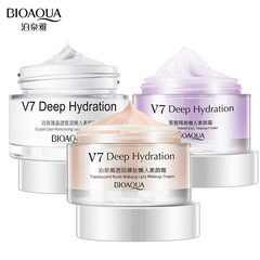 BIOAQUA Crystal Clear Brightening and Hydrating V7 Flawless Makeup Cream, Moisturizing and Enhancing Skin Tone V7 Lazy Day Flawless Cream, Ladylike Cream