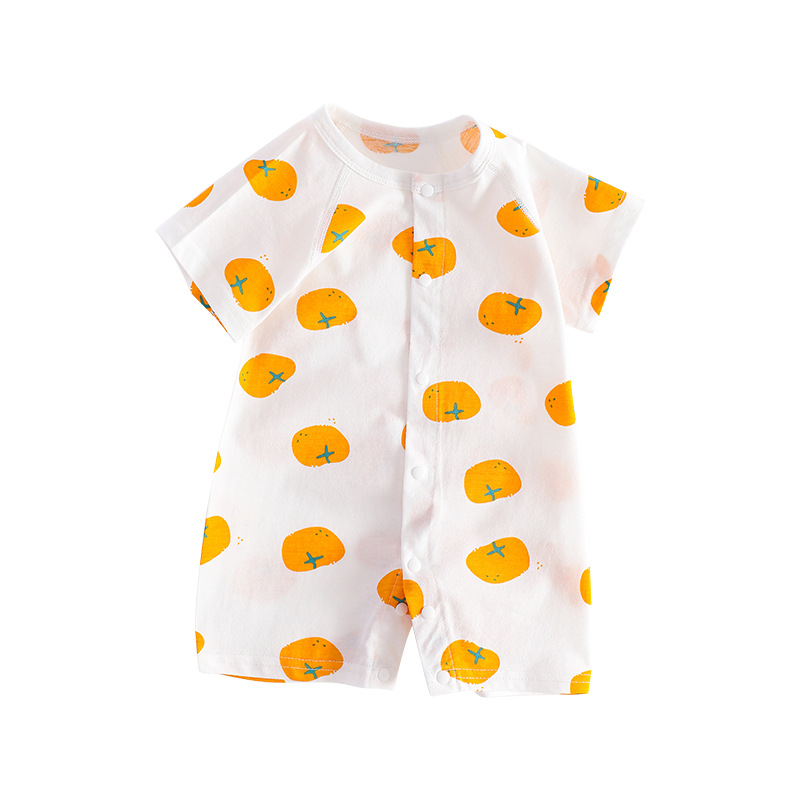 男女寶寶短袖夏裝爬服純棉嬰兒連體衣春夏哈衣夏季薄款新生兒衣服