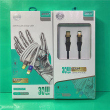 充电器 30W平果PD透明机甲快充线适用平果14Promax/13/11数据