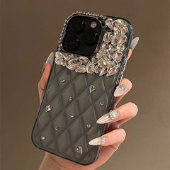 アップル16promax携帯ケースを適用します。アップル16/15/14保護カバーに13菱模様13ラインストーン12を入れます。