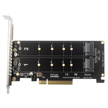 【NVME转PCIE 3.0 】4.0 2个NVMe M.2 M Key型SSD X8 阵列卡