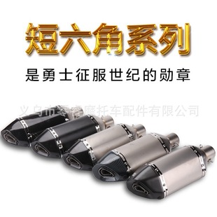 Neutral Motorcycle Exhaust Pipe for Huanglong 600 Ninja 250 Short Hexagonal Exhaust Pipe