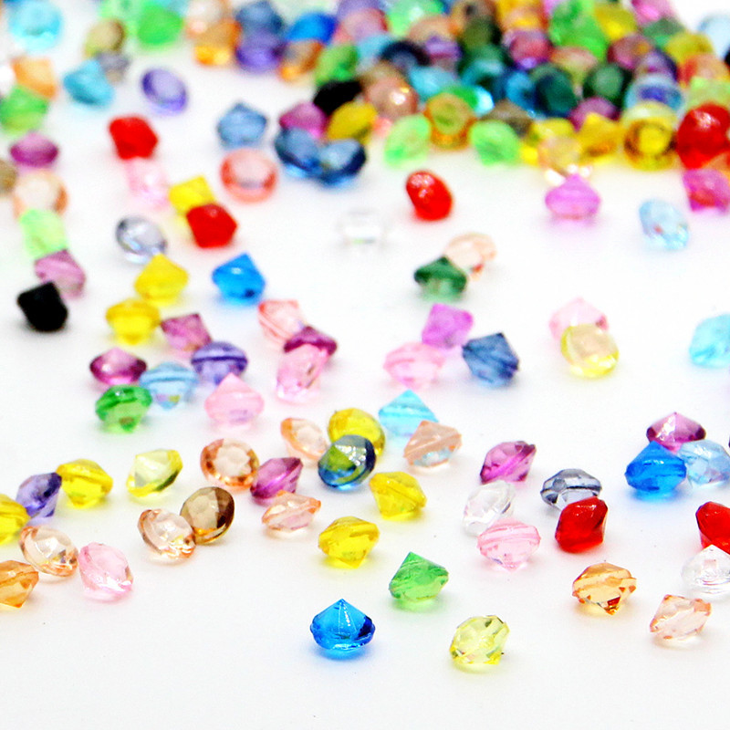 Spot color transparent acrylic pointed nail art micro drill Crystal broken sand drill manual DIY nail decoration material