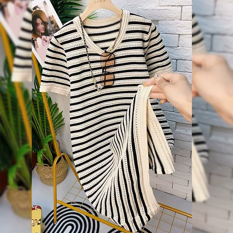 Summer silk thin dress, plus size, high-quality style