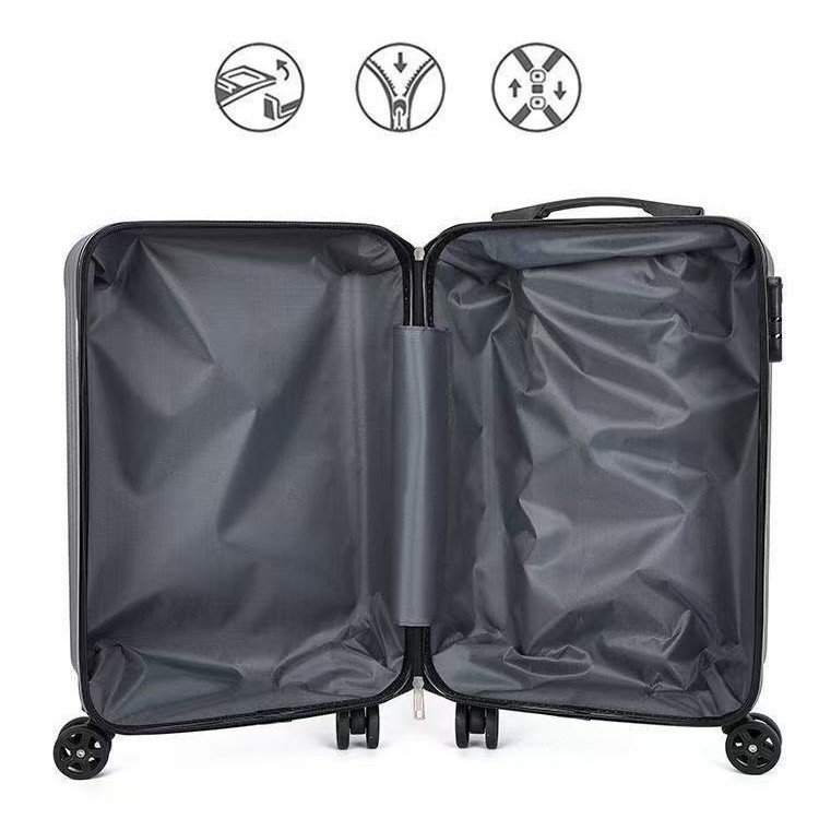 Nueva maleta de gancho de gran capacidad de negocio rayas maleta de viaje simple viento universal rodante caja de tracción fábrica al por mayor