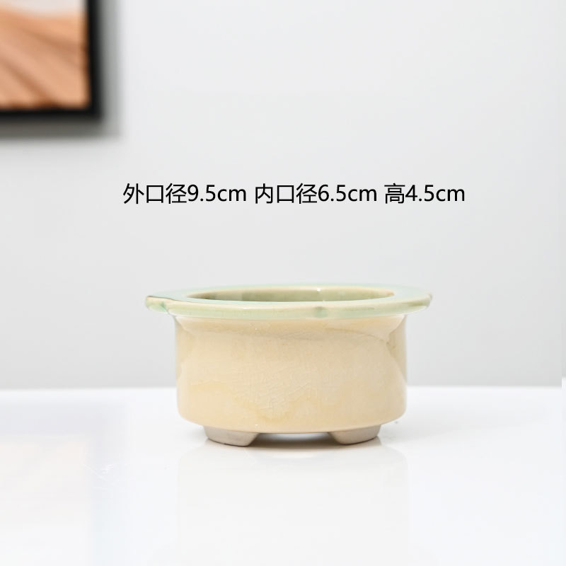 Macetas carnosas agrietadas en hielo, cerámica doméstica, arcilla transpirable, cerámica gruesa, control de raíces, pilas viejas, lavabo especial, liquidación, venta al por mayor