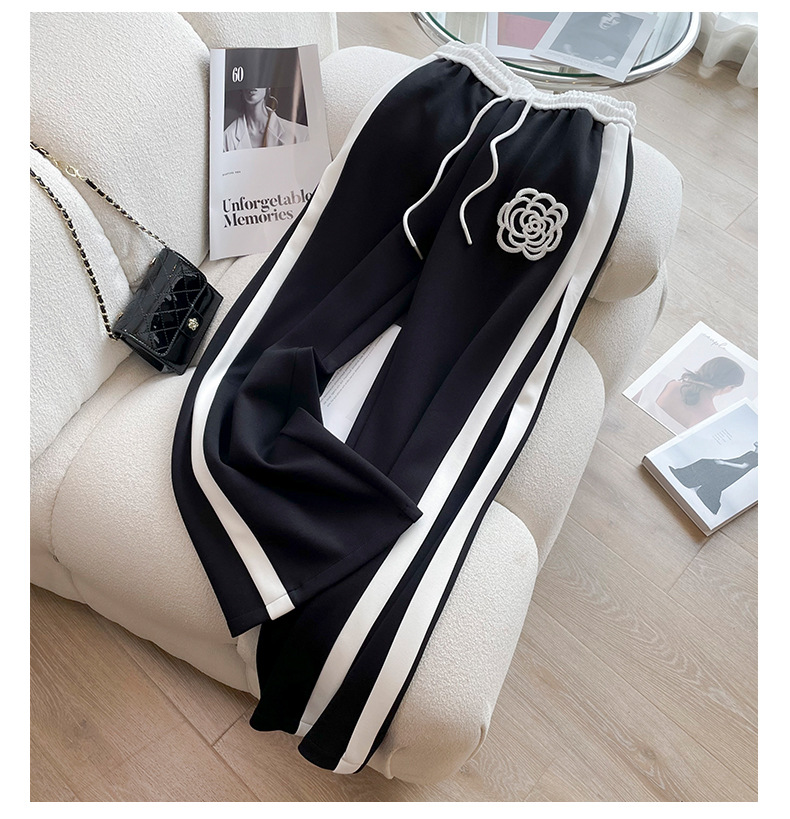Women's Clothing Style Sports Suit For Women Summer New Style High End Fashion Style Age Reducing Wide Leg Pants Two Piece Suit_ecoleips.com