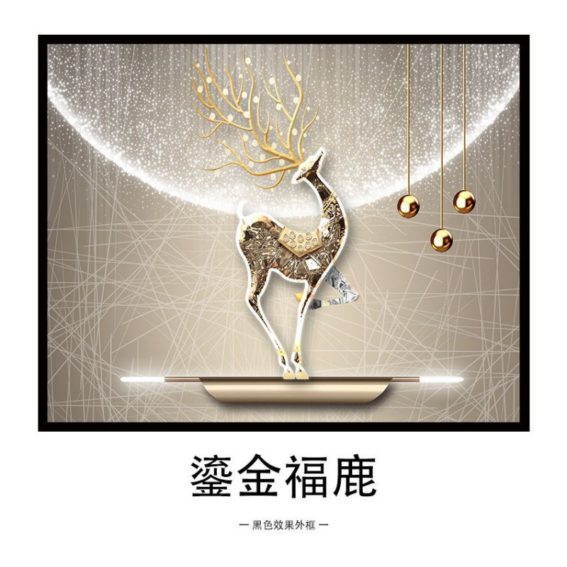 モダンライト高級メーターボックス装飾絵画パンチフリーアートシンプルなリビングルーム吊り絵画ブロックボックス電気スイッチ壁画|undefined