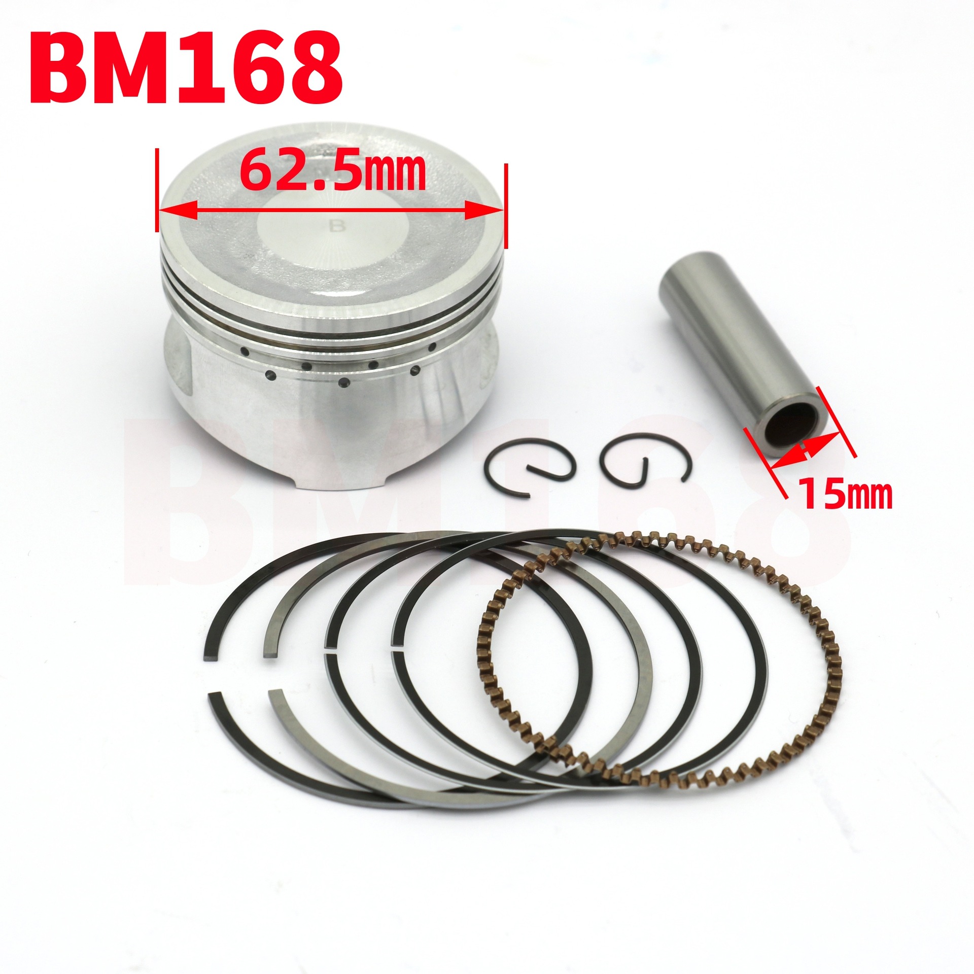 Suitable for gy6-200 180cc 200cc 230cc off-road vehicle engine 62.5mm piston ring kit