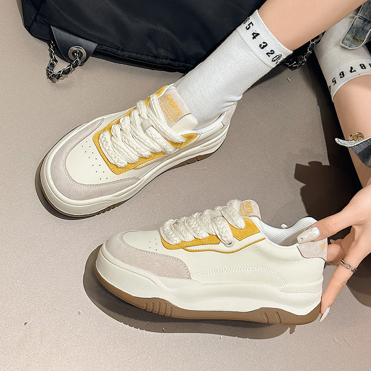 Damen Casual Sneaker Weiße Leichte Versatile Dad Shoes_voghion.com