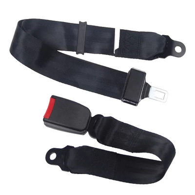 Two-point safety belt for car, bus, bus, amusement, universal safety belt, two-point safety belt for utility vehicle (Car seat belt) - black-side-insert-13m