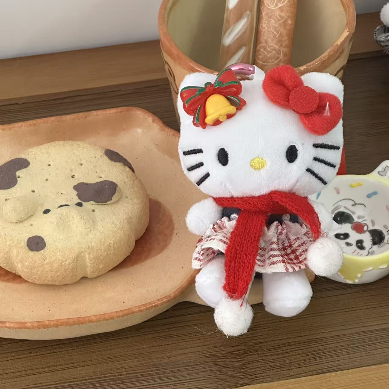 Amor hellokitty muñeca colgante llavero colgante bolsas de regalo bolsas de peluche lindo muñeca colgante lindo