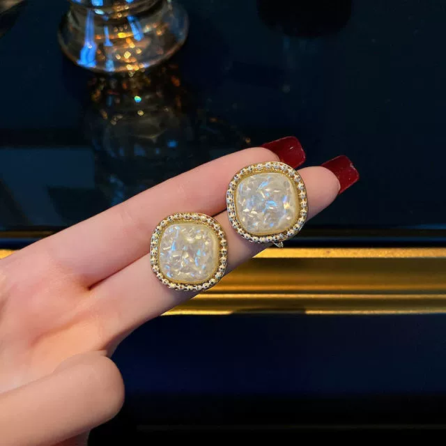 Pearl Earrings, 925 Silver Sample, Light Luxury Style, Multiple Color Options