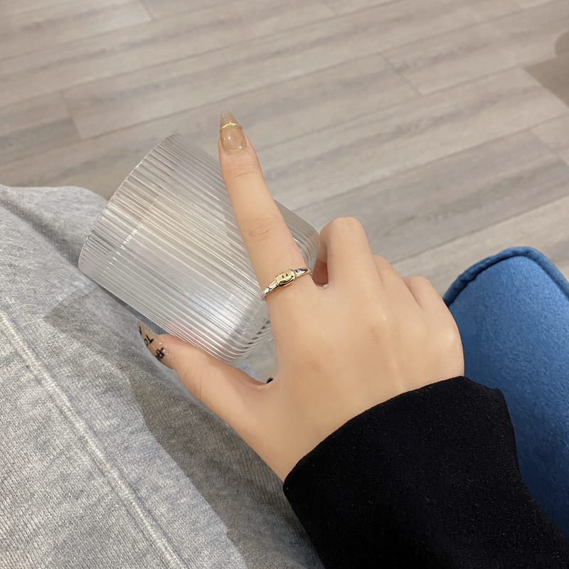 Fashion Smiley Face Sterling Silver Plating Open Ring 1 Piece