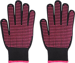 Hair Styling Hot Pink Silicone Heat Insulating Anti-Scald Gloves 250 Degrees Curling Iron Curling Comb Straightener Straightener